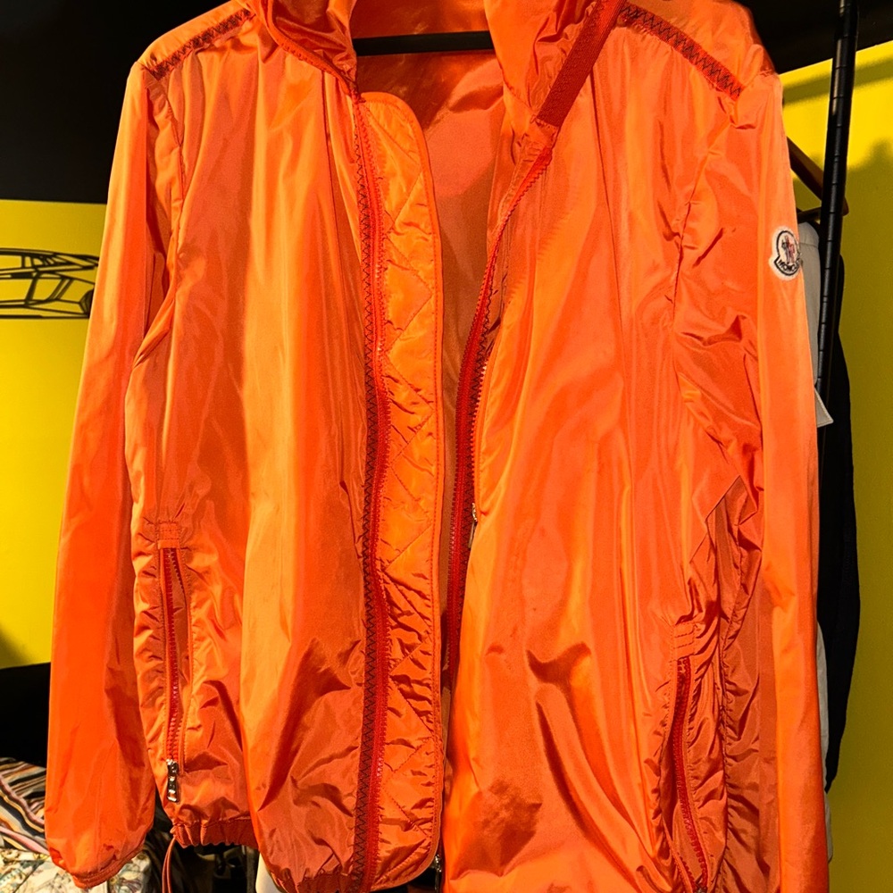 Moncler Orange Hooded Jacket men’s size 2